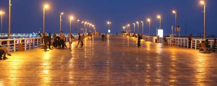 famous beaches of Kish at night